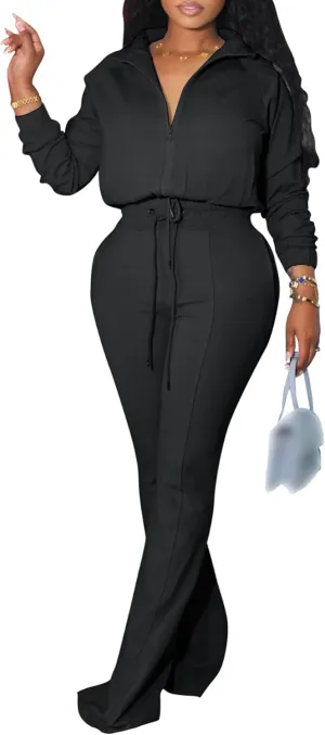 Tbahhir Womens Tracksuits 2 Piece Outfits Lounge Sets Long Sleeve Pullovers and Joggers Pants with Pockets