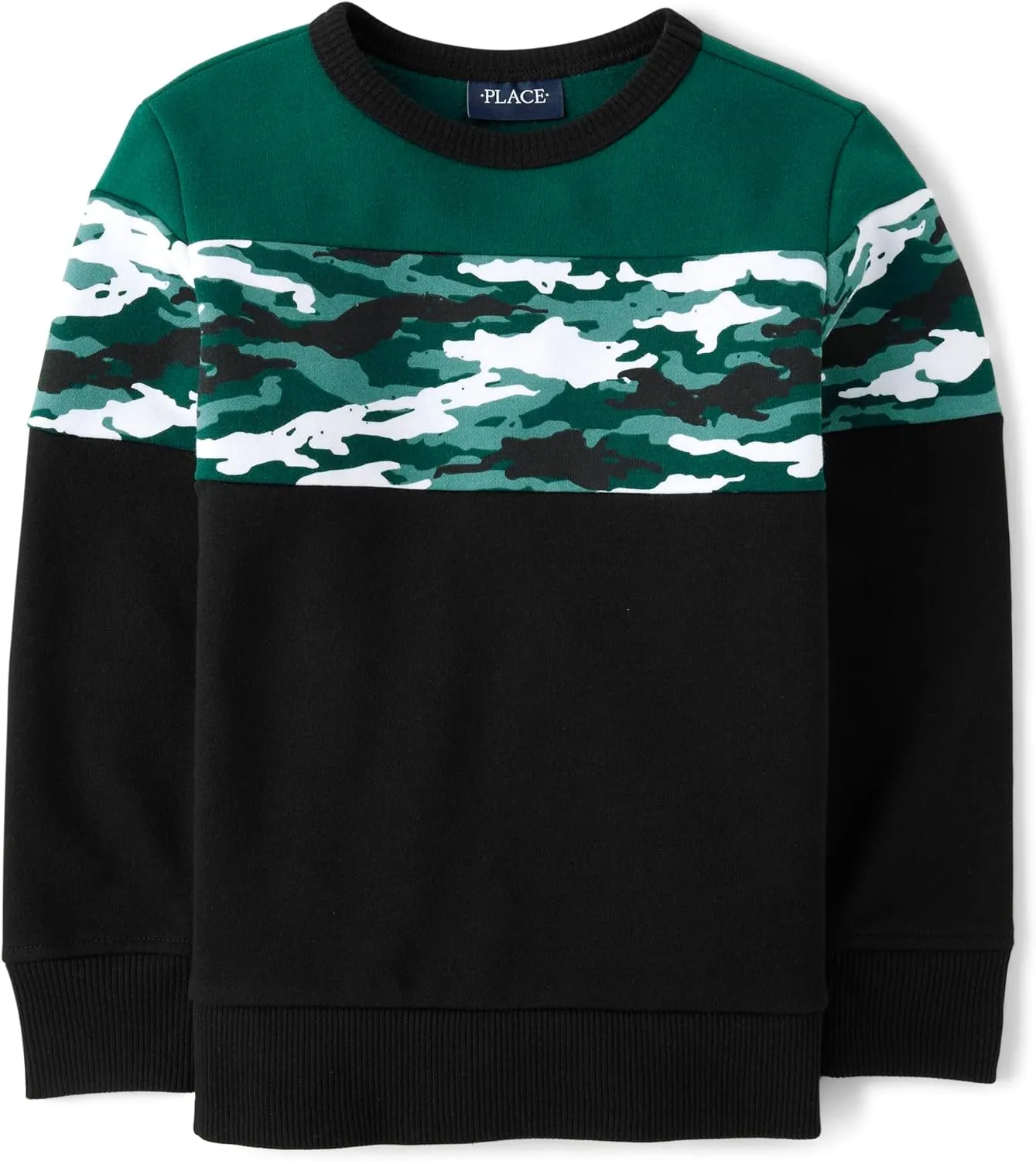 The Children's Place Boys' Long Sleeve Crew Neck Pullover Sweatshirt