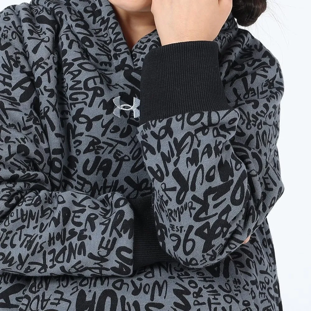 Under Armour Girls' Rival Fleece Printed Hoodie