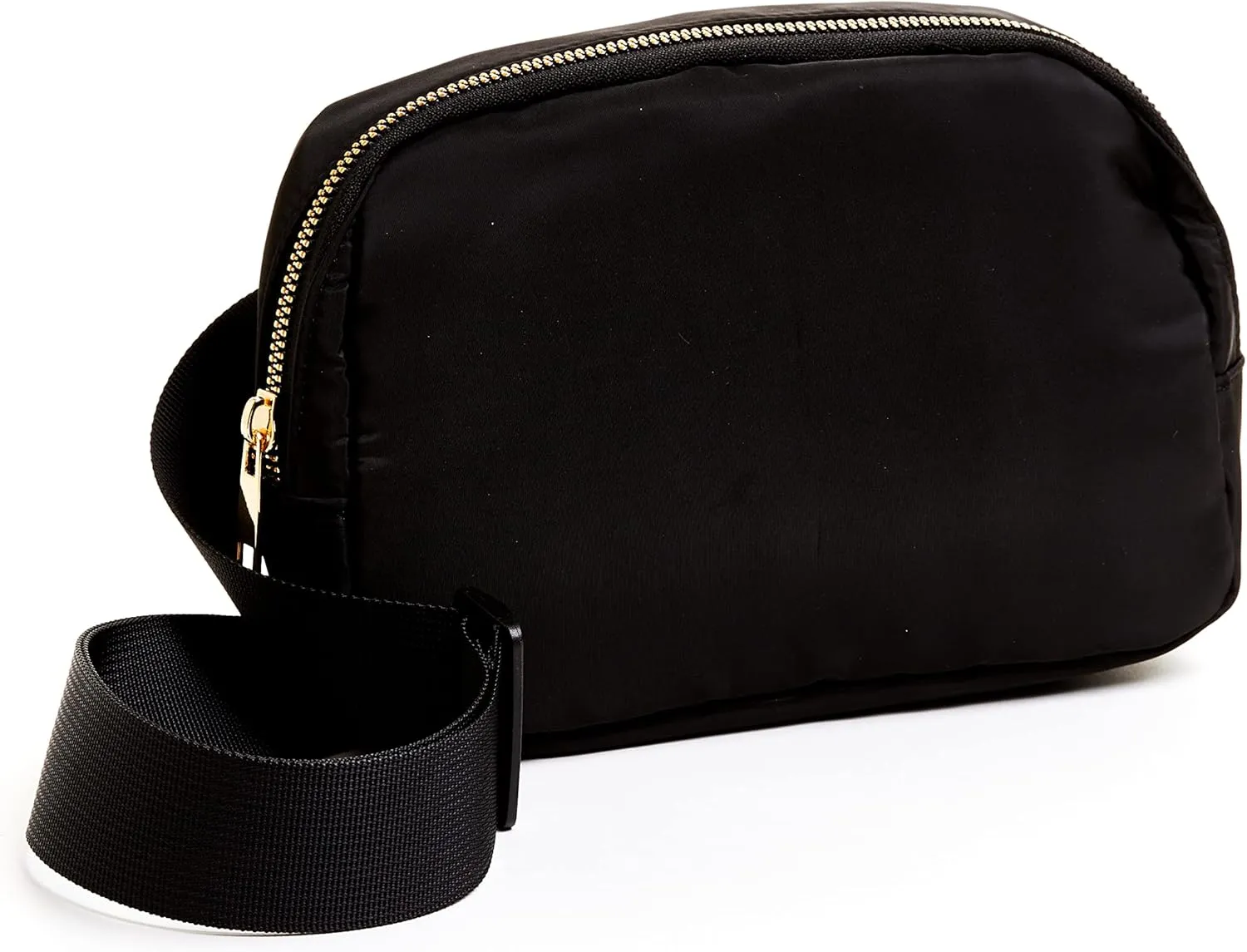 Unisex Adjustable Belt Bag, Small Waist Pack for Running, Workout, Travelling and Hiking (Black)