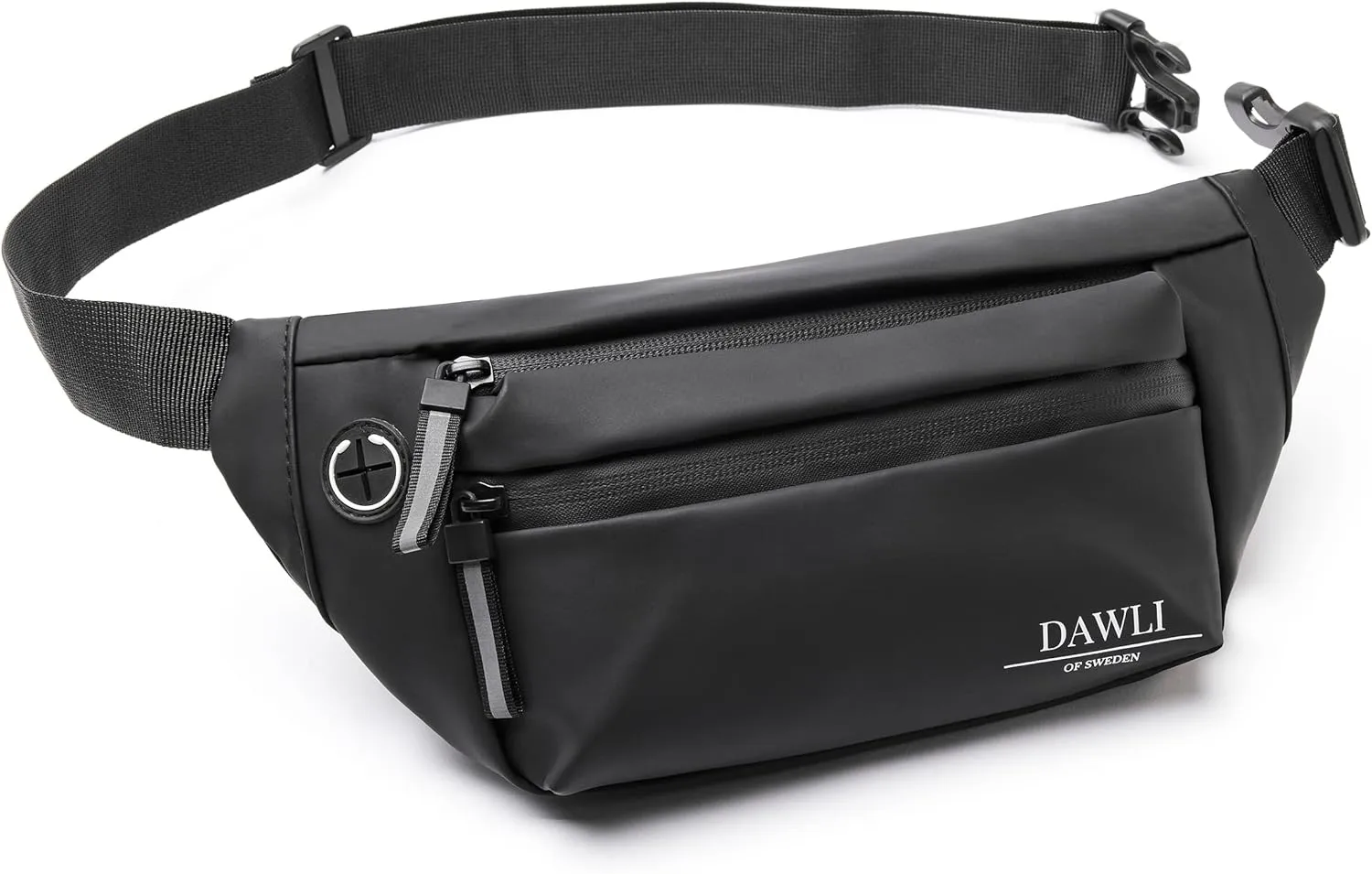 Unisex Crossbody Fanny pack Belt bag with 4-Zipper Pockets, Adjustable Strap, waterproof cross body bag/Everywhere belt bag/Running Travel Workout Cross body Fanny pack/Black Chest bag