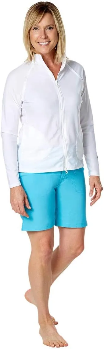 UV SKINZ Womens 8 Board Shorts with UPF 50  Sun Protection  Womens Swim Shorts, Modest Swimsuit Bottoms for Women