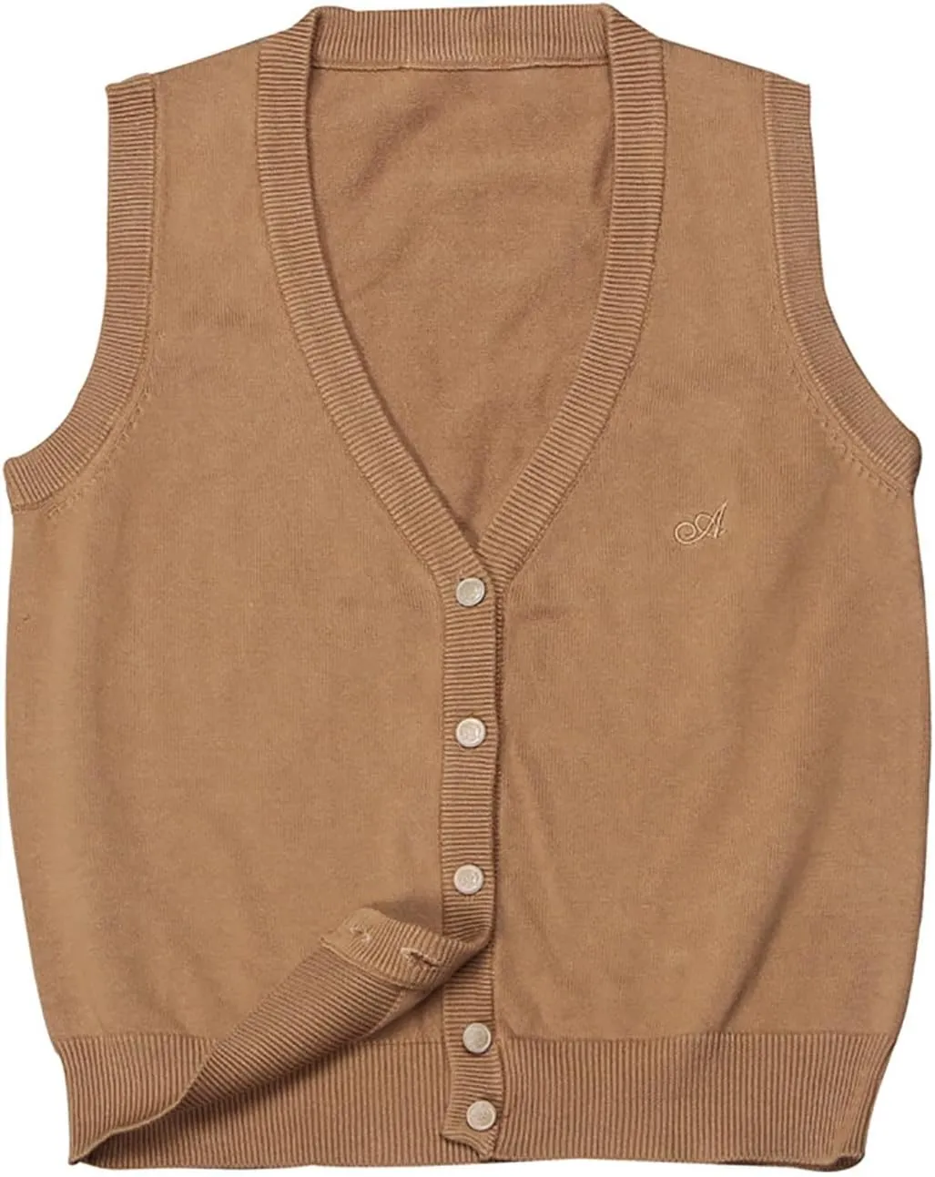 V Neck Sweater Vest for Women Trendy Sleeveless Cardigan Solid Color Button Down Knitted Tank Tops