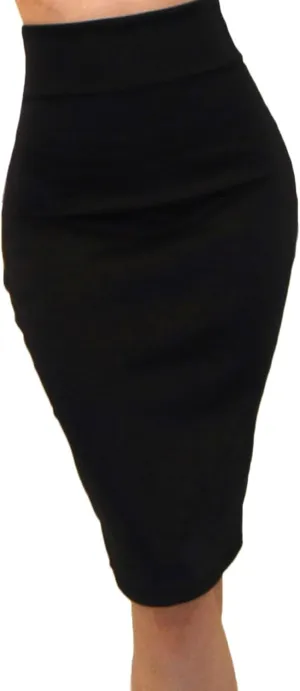 Vivicastle Women's USA High Waist Band Bodycon Career Office Midi Pencil Skirt