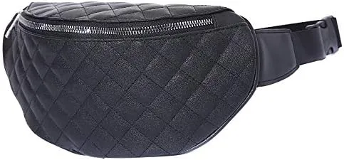 Waist Pack Fashion Waist Bag Women Leather Fanny Packs Belt Bags For Women Shoulder Bags Black