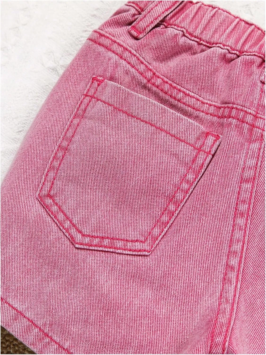 WDIRARA Girl's Wrap Button Front Asymmetrical Hem Denim Skort High Waist Skirt Shorts