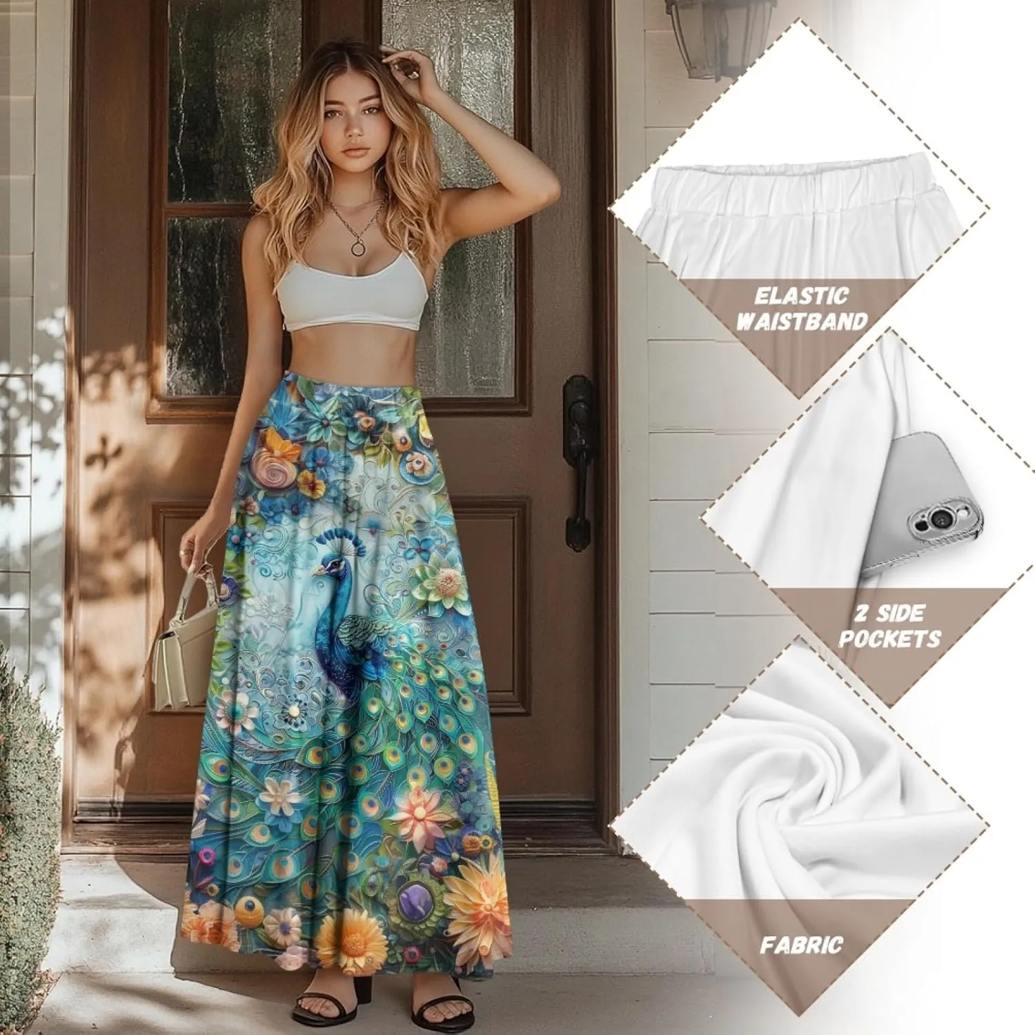 Women High Waisted Skirts for Woman Midi Skirt
