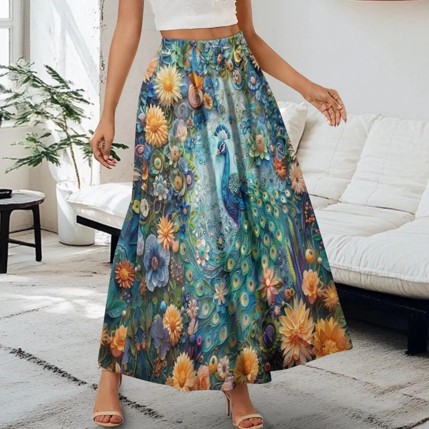 Women High Waisted Skirts for Woman Midi Skirt