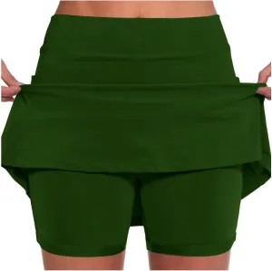 Women Mini Skirt Summer Casual Skorts for Tennis Golf A Line High Waisted Skirts with Pockets