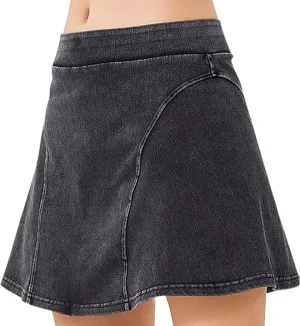 Womens Denim Skirt Shorts Trendy High Waisted Mini Skirt Stretchy Denim Short Skirts 2025 Y2K Mini Shorts Skirts