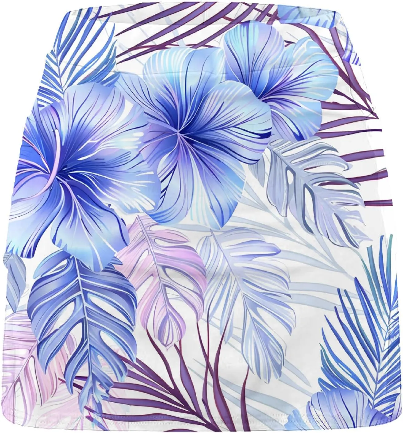 Women's High-Waisted Skirt with Shorts Floral Printed Mini Tennis Athletic Golf Skirts Teen Girls Skater Skorts