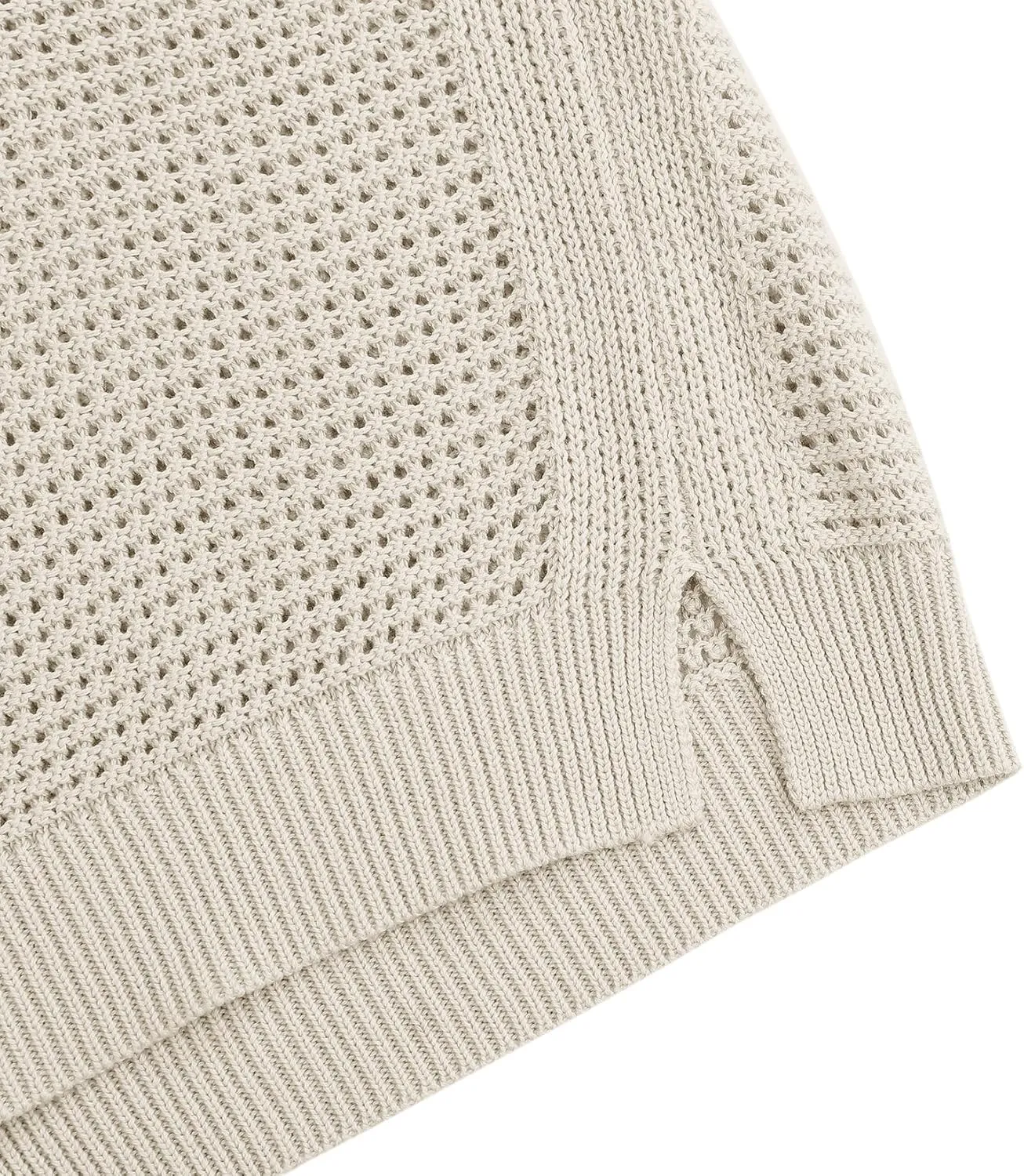 Womens Knit Sweater Vest Summer Tank Tops Round Neck Crochet Hollow Out Sleeveless Crop Top