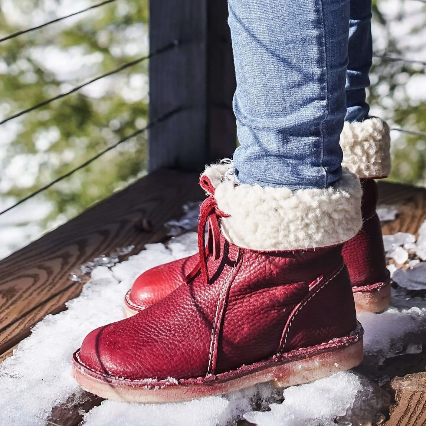 Women's Leather Ankle Boots with Laces