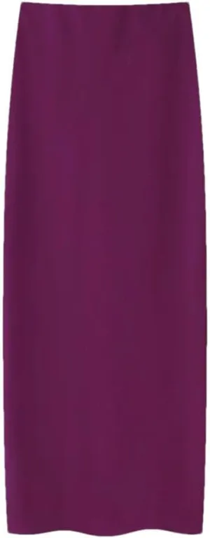 Women's Vintage Summer High Waist Pencil Slit Midi Skirt