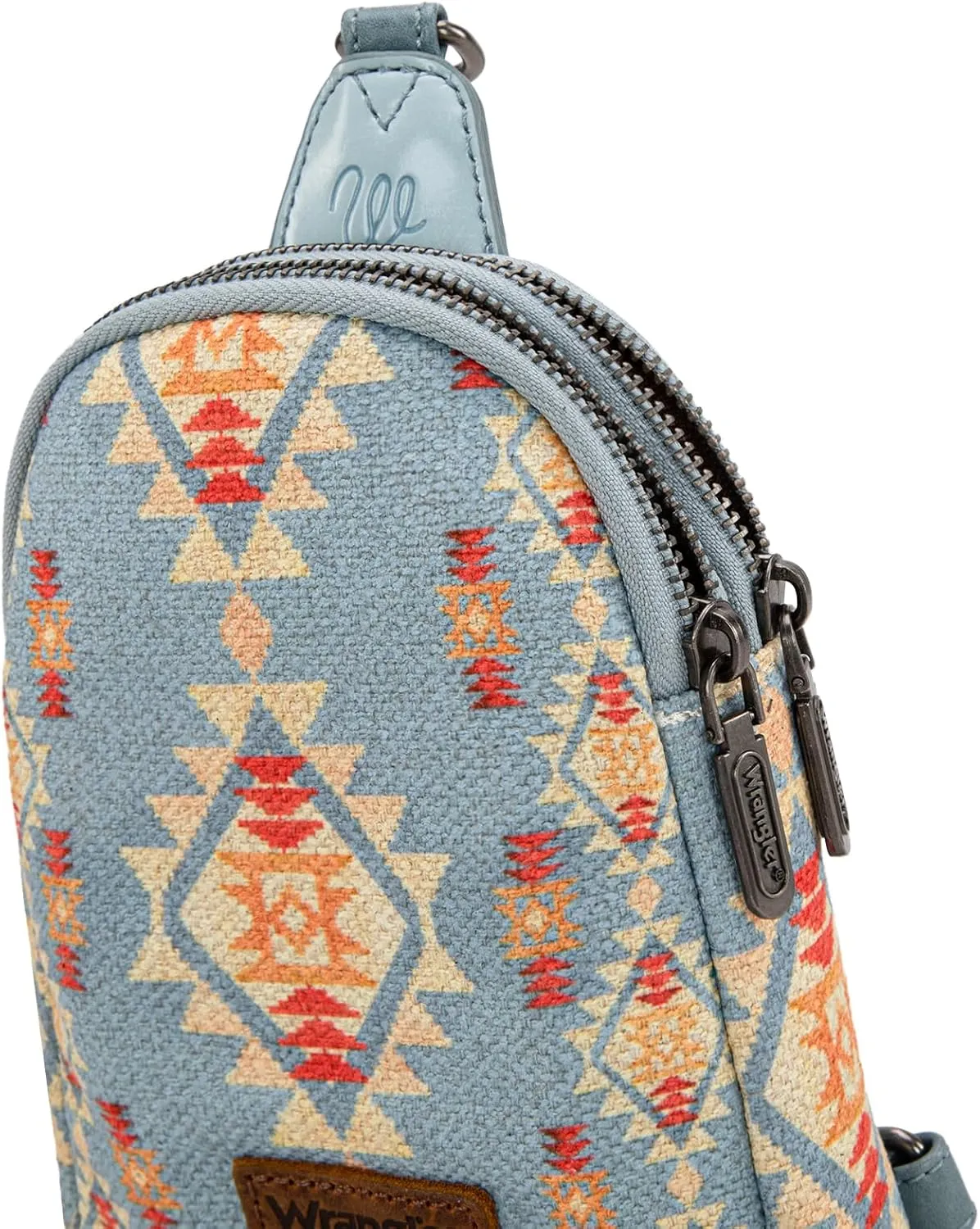 Wrangler Aztec Crossbody Sling Bags for Women Southwestern Print Purse with Detachable Strap