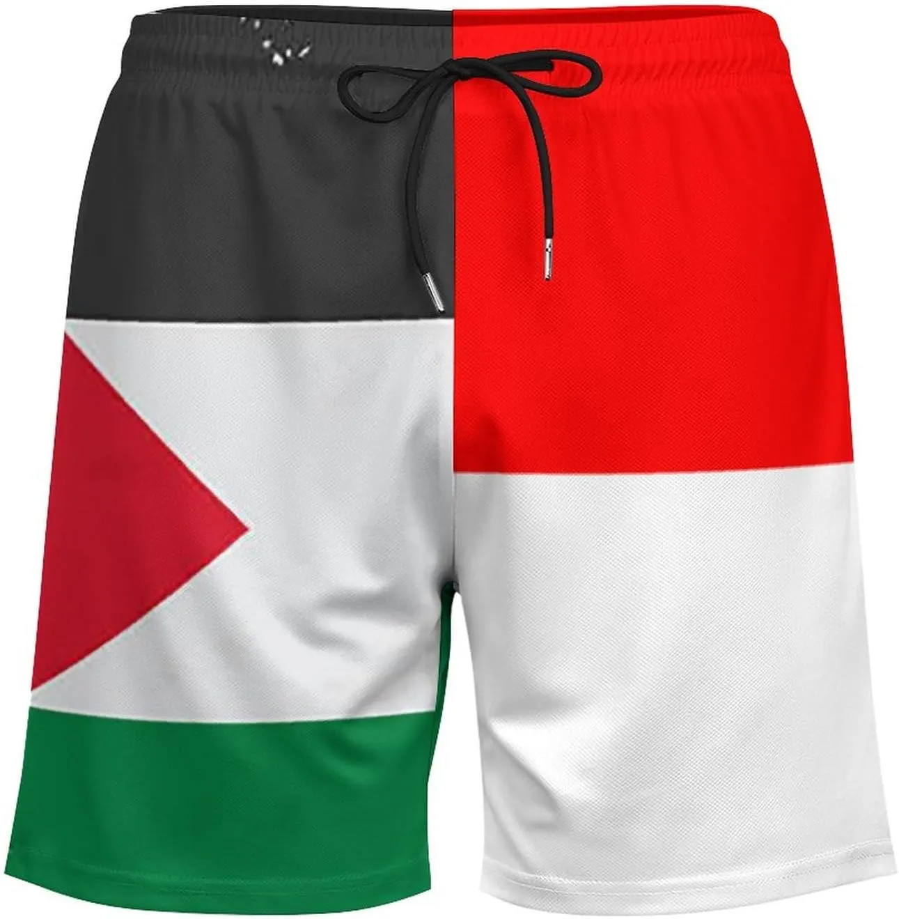 Zakqeik Palestine Flag Mens Swim Trunks Quick Dry Swim Shorts with Pockets Funny Beach Shorts