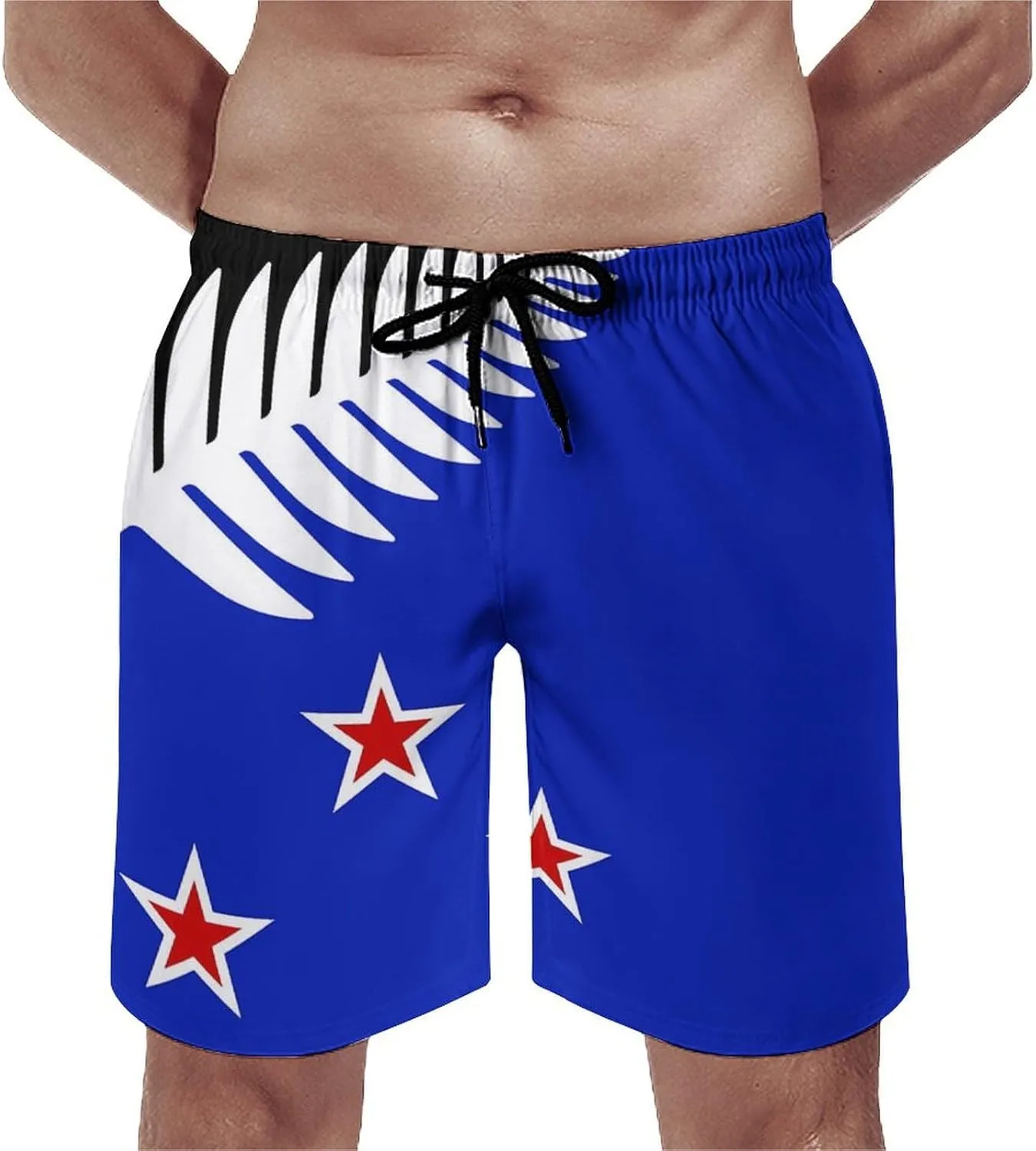 Zakqeik Slovakia Flag Mens Swim Trunks Quick Dry Swim Shorts with Pockets Funny Beach Shorts
