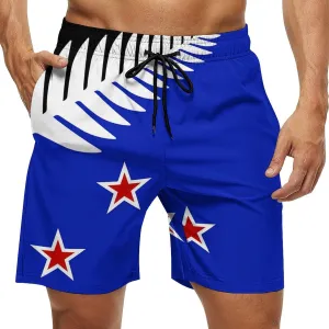 Zakqeik Slovakia Flag Mens Swim Trunks Quick Dry Swim Shorts with Pockets Funny Beach Shorts
