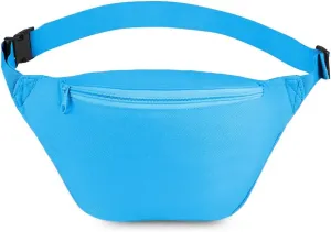 Zip Running Fanny Pack for Women and Men,Canvas Waist Bag with Adjustable Strap for Outdoors Workout Running,Hiking,Traveling,Biking,Rave and Festival
