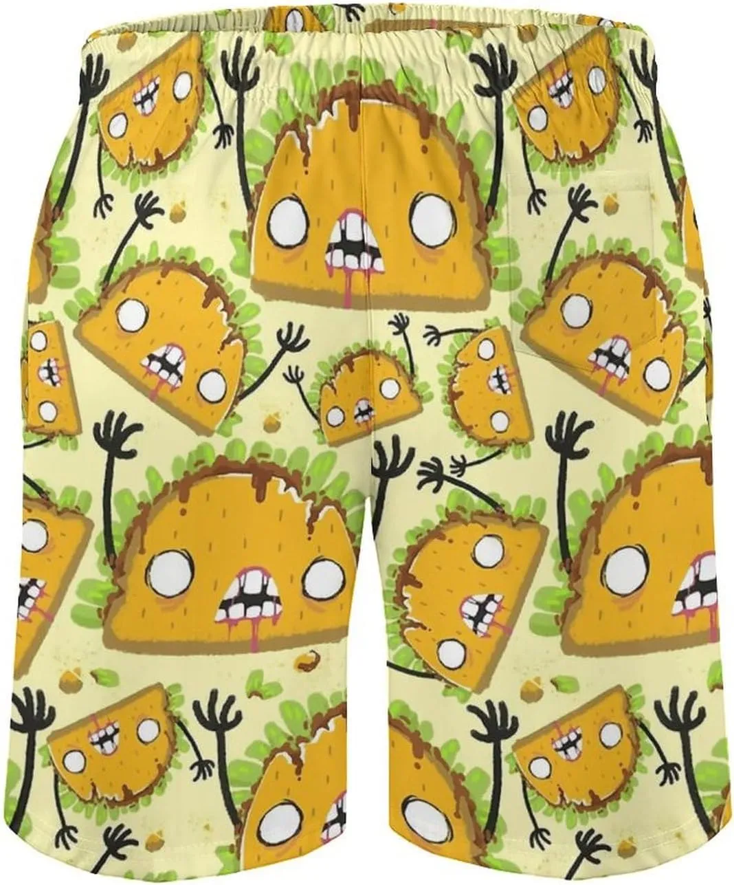 Zombie Taco Men's Swim Trunks Quick Dry Bathing Suit Swimming Shorts Beach Swimwear
