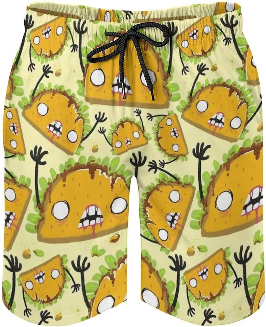 Zombie Taco Men's Swim Trunks Quick Dry Bathing Suit Swimming Shorts Beach Swimwear